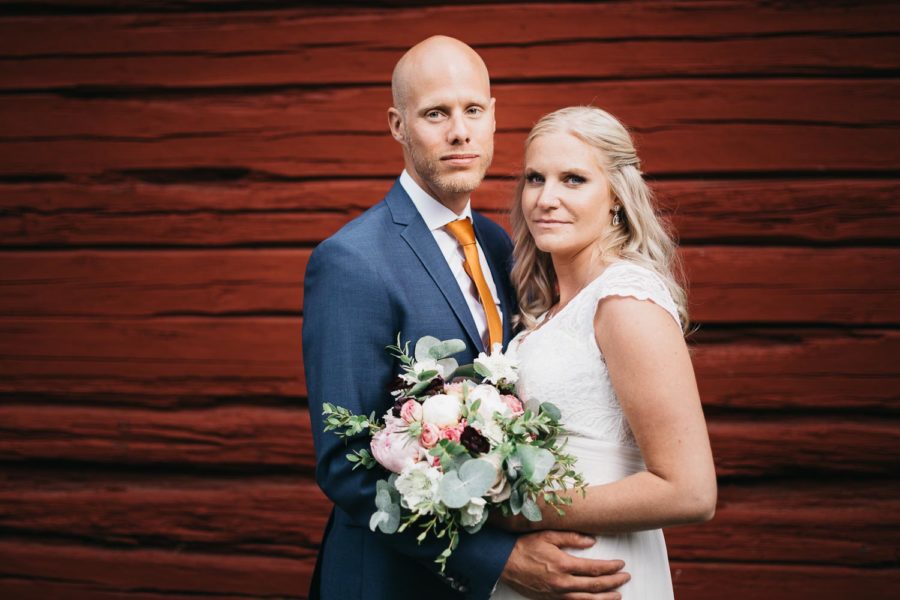 Bröllopsfoto taget i Högbo bruk av fotograf Oscar Edwards